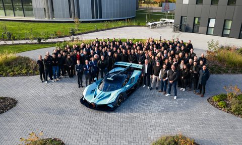 The final Bolide - The entire project team gathered in Molsheim to celebrate this important milestone.