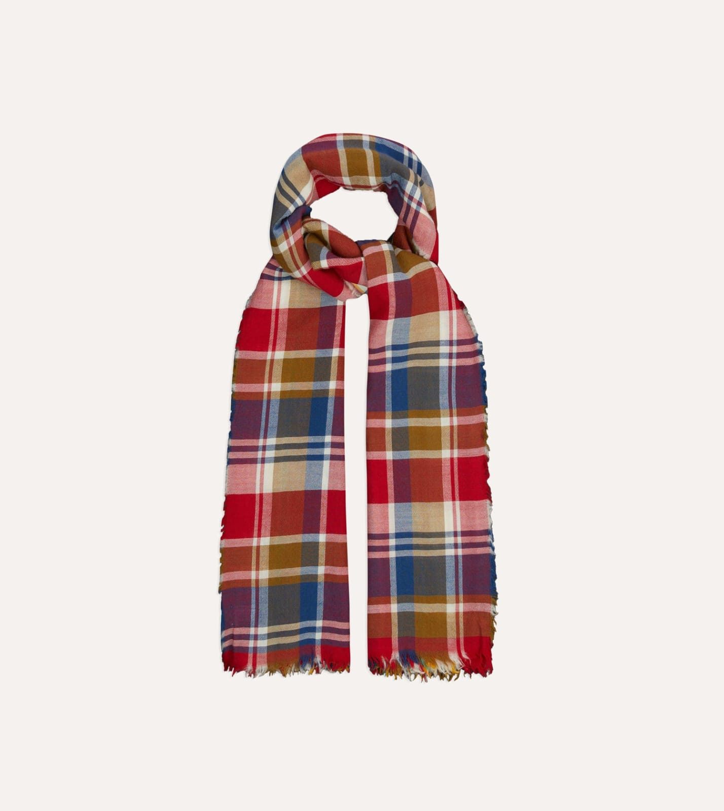 A tartan scarf from Drake's