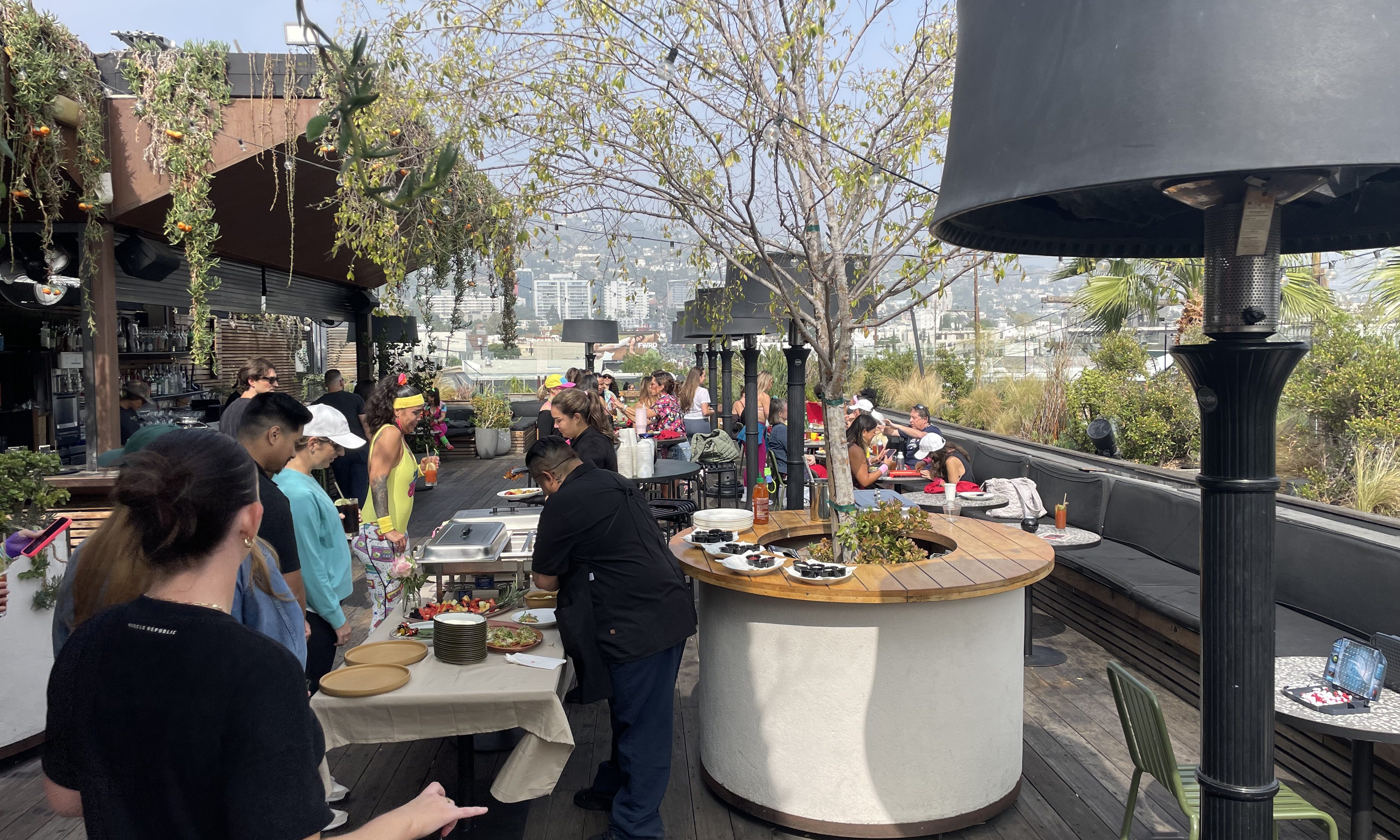 brunch club pilates rooftop