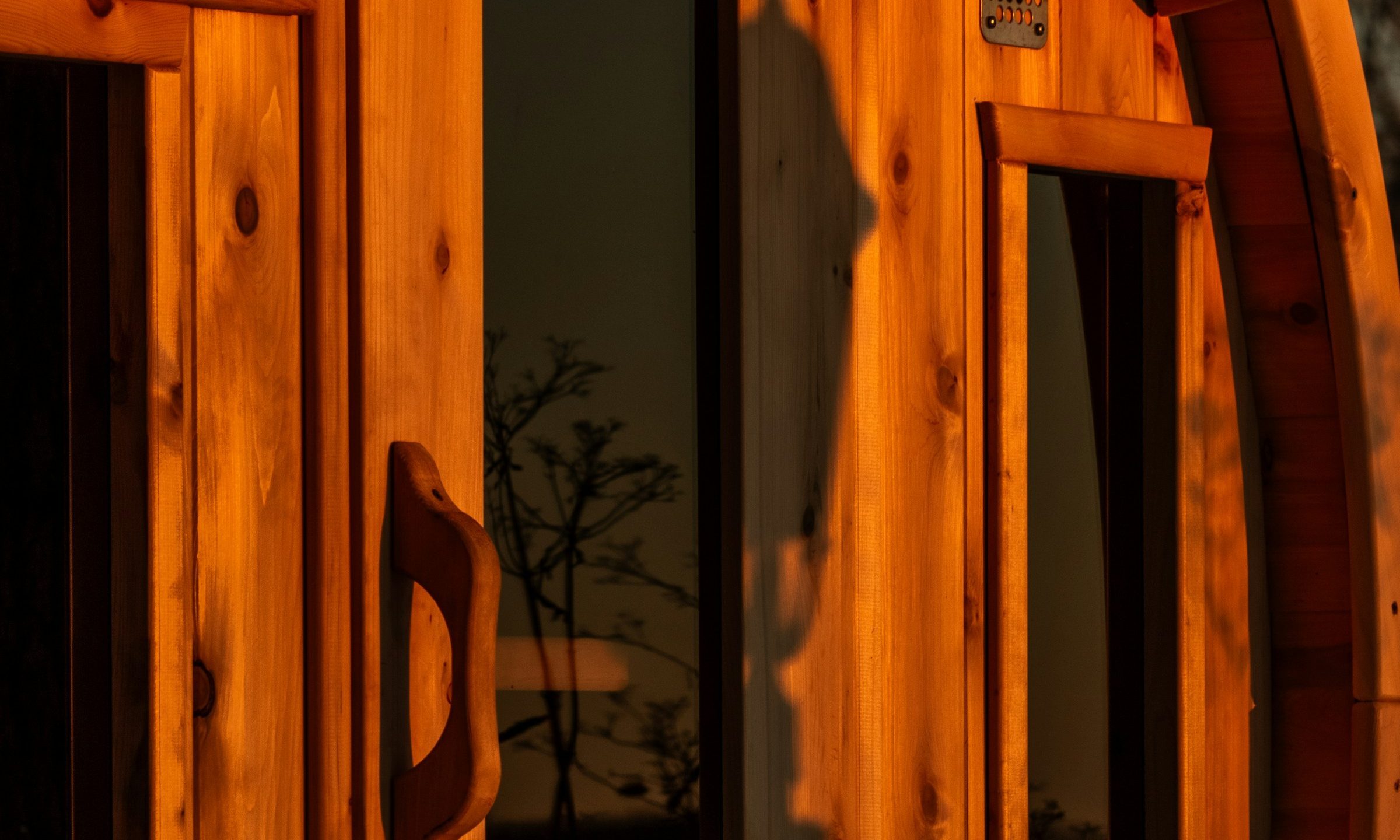 sauna wooden door