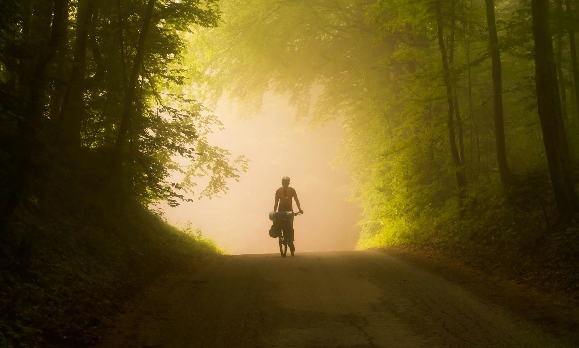 cycling at sunrise