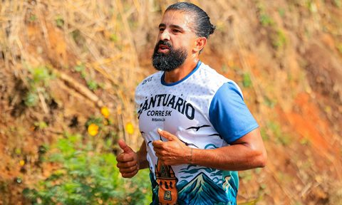 man running race outside