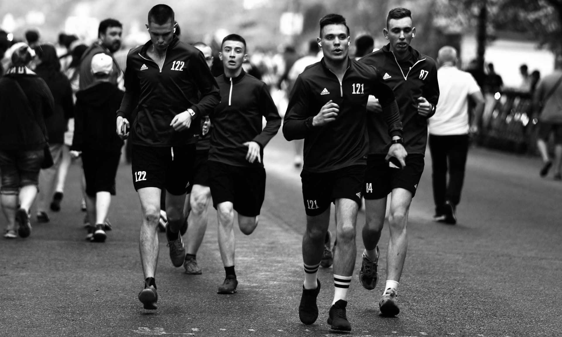 men running outside