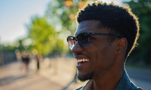 happy man smiling