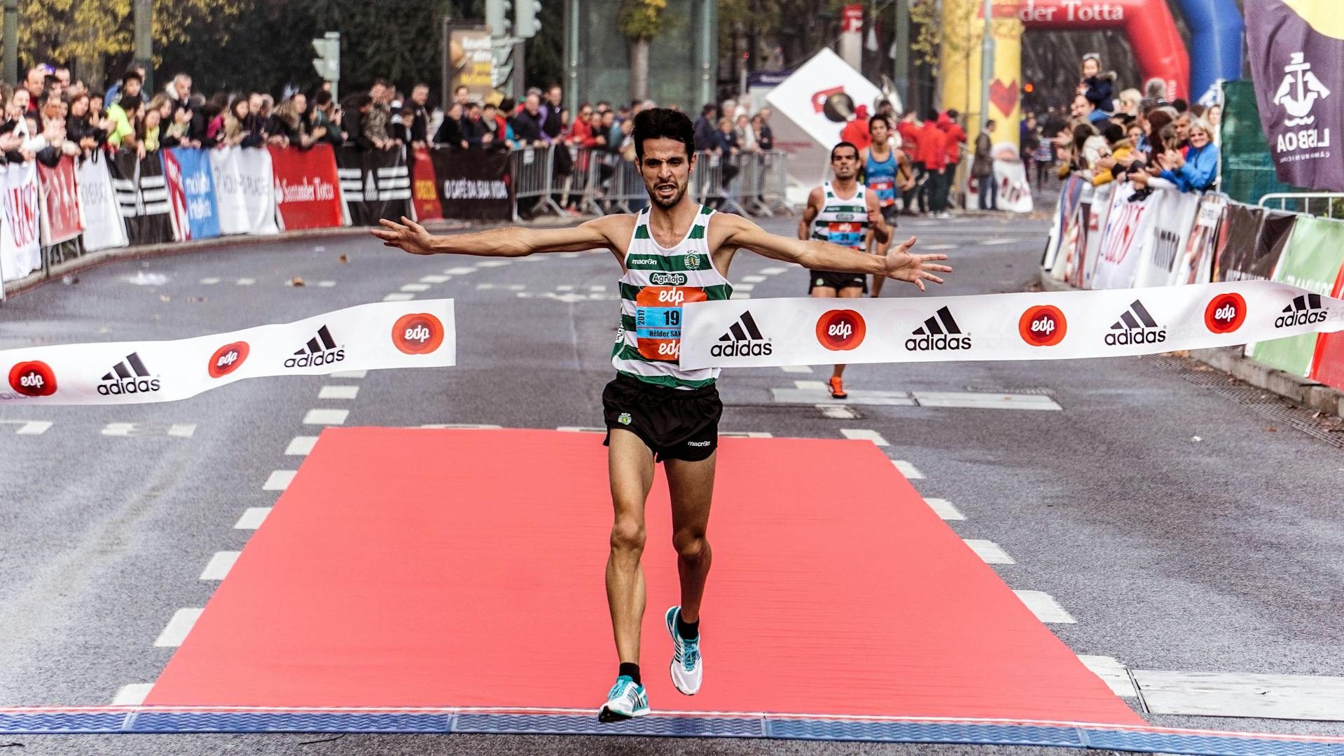 -man running in heat outside marathon