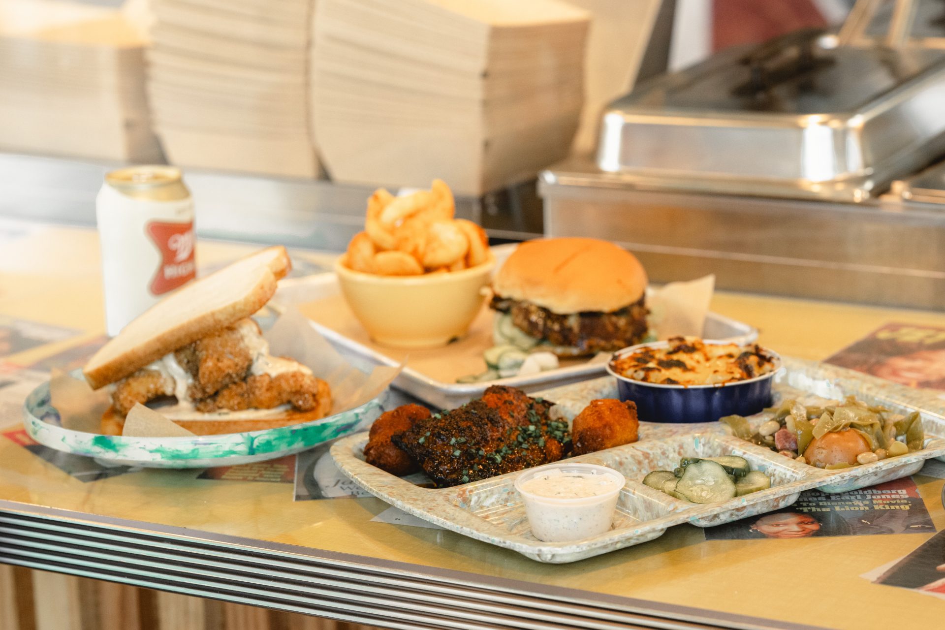 fried fish and sides at Good Hot Fish
