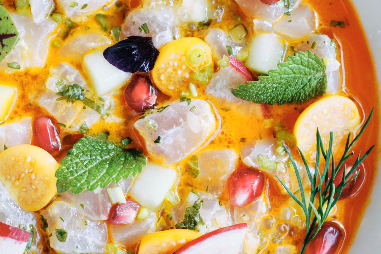 fish crudo at Kindred