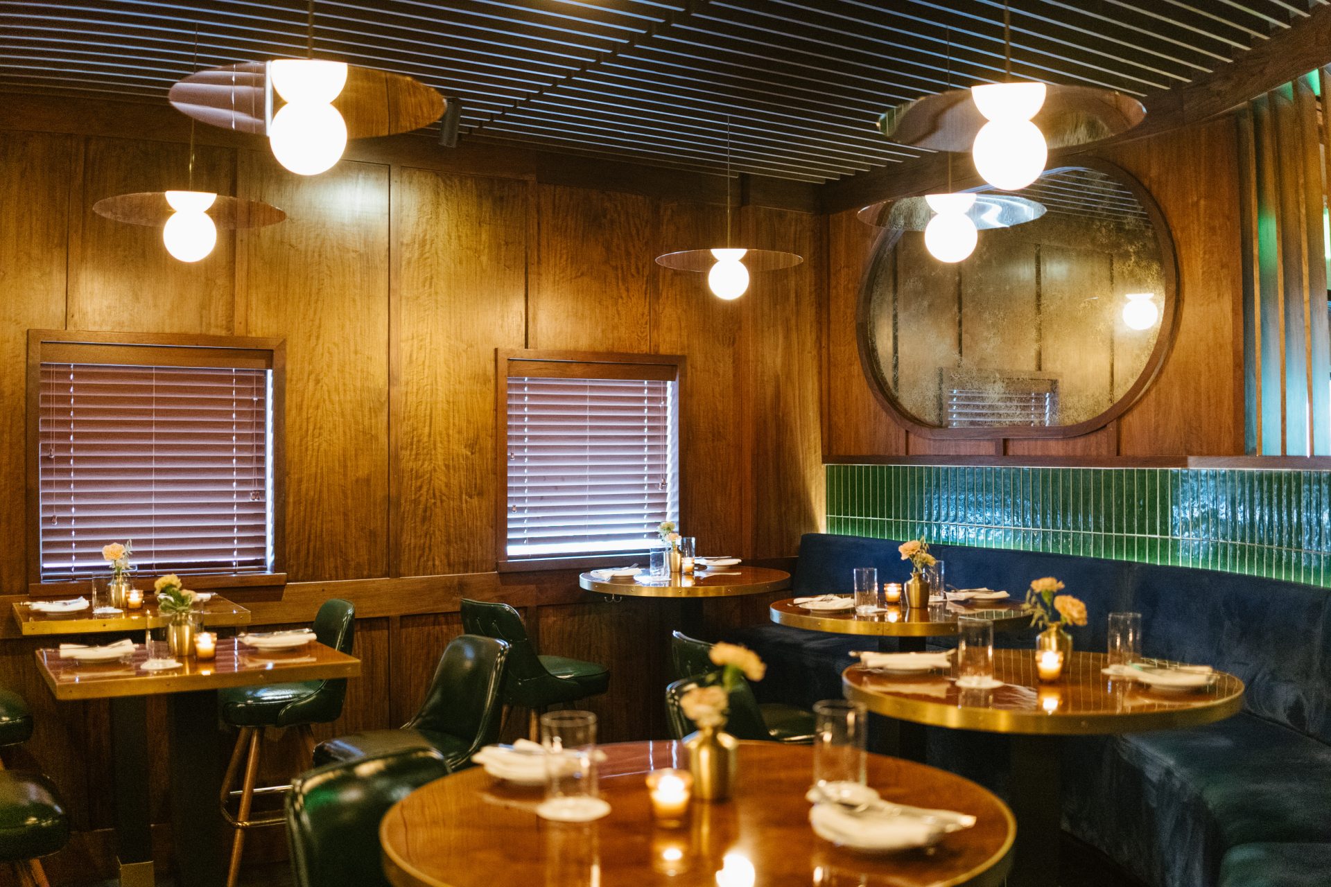The dining room at Nanas in Durham.