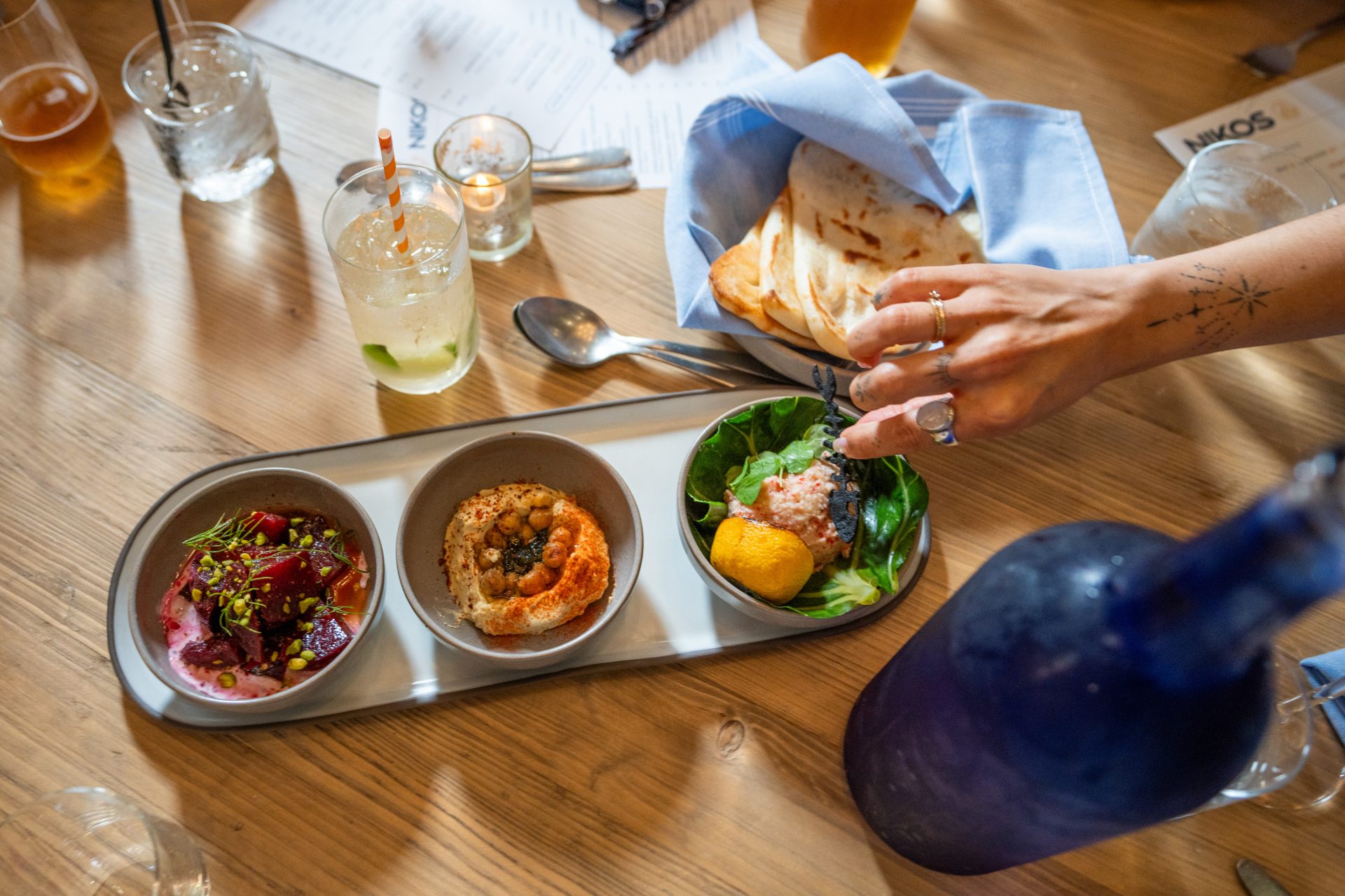 mezze at Nikos Durham