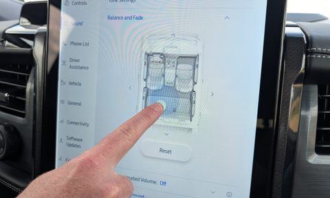 Audio Zones on the Ford F-150's Infotainment Panel