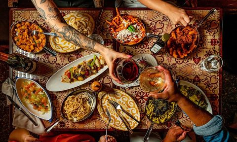 An array of Italian dishes at Piccola Cucina Estiatorio