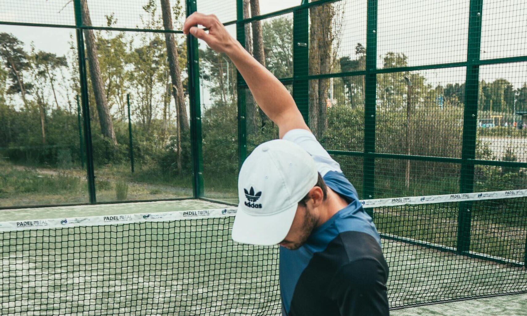 man playing padel