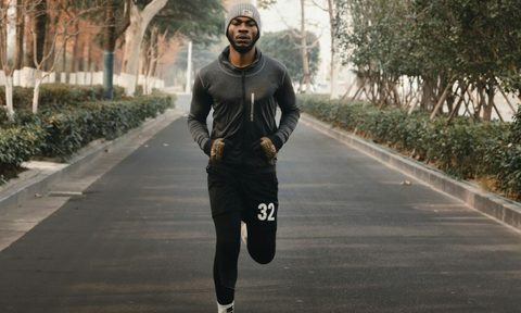 man running outsidfe