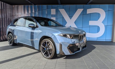A blue 2026 BMW iX3