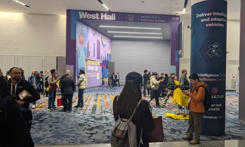 The closed doors of the west hall on CES final day