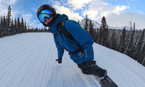 snowboarding, turning