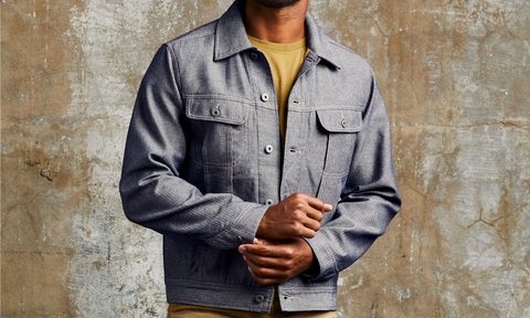 herringbone trucker jacket deal