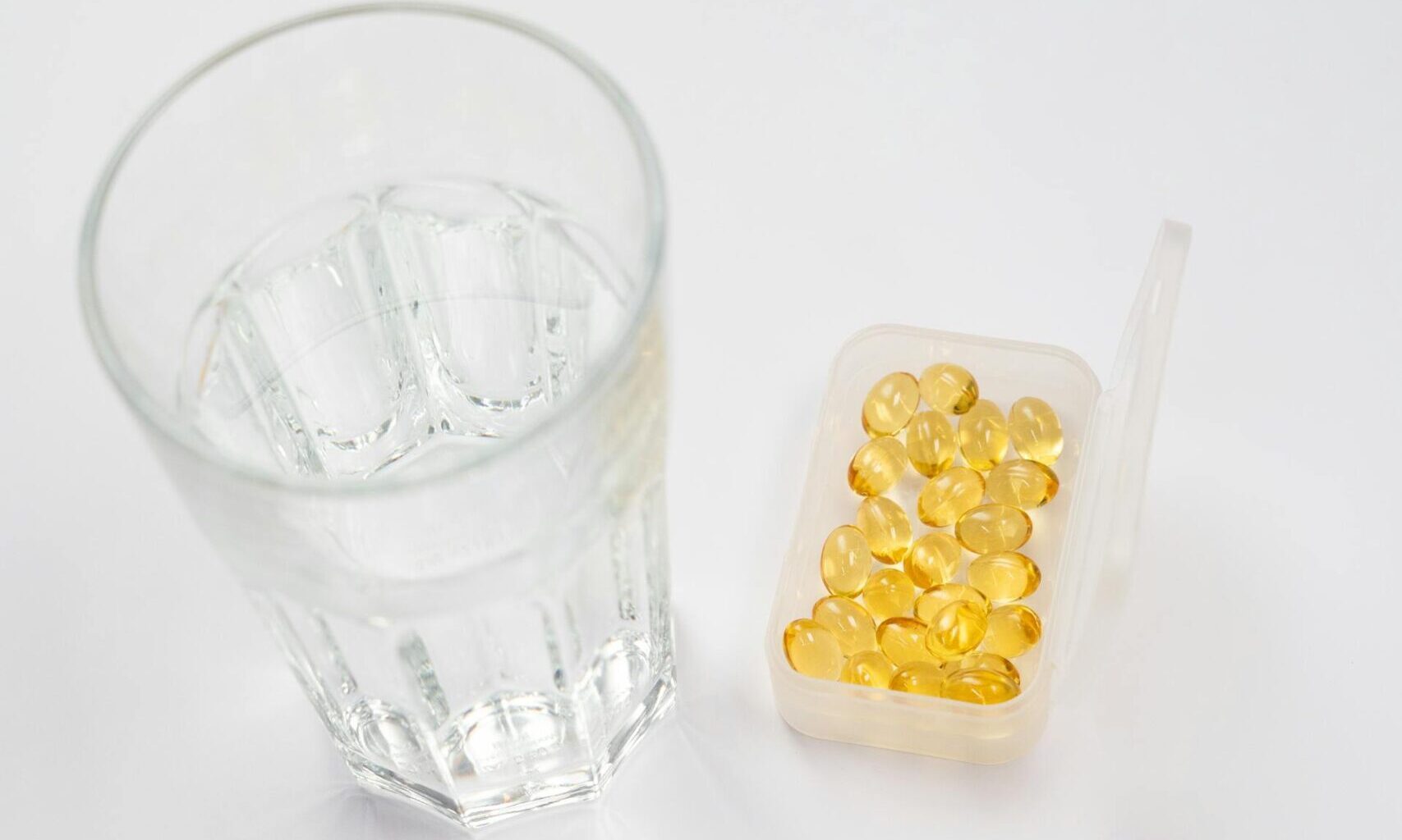 fish oil supplement with water