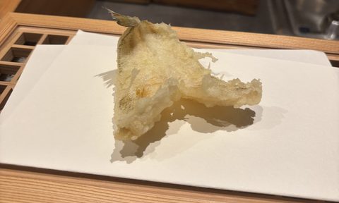 tempura fish on paper