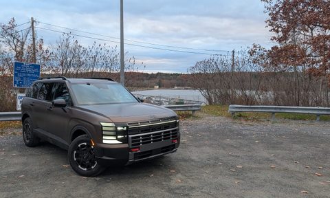 Front 3/4 view of a 2026 Hyundai Palisade XRT PRO