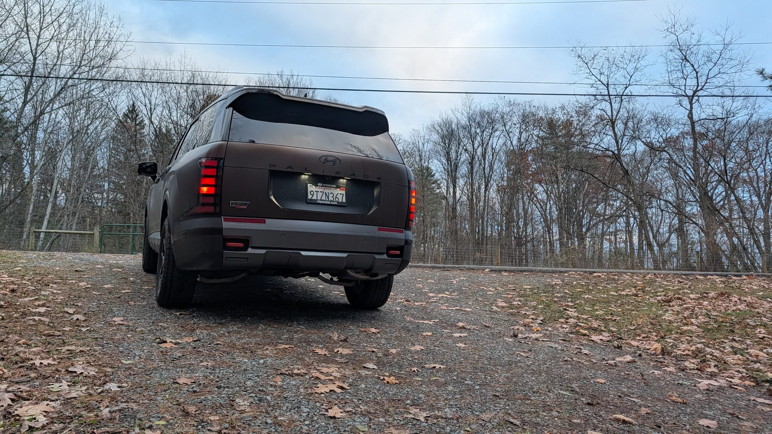 Rear 3/4 view of a 2026 Hyundai Palisade XRT PRO