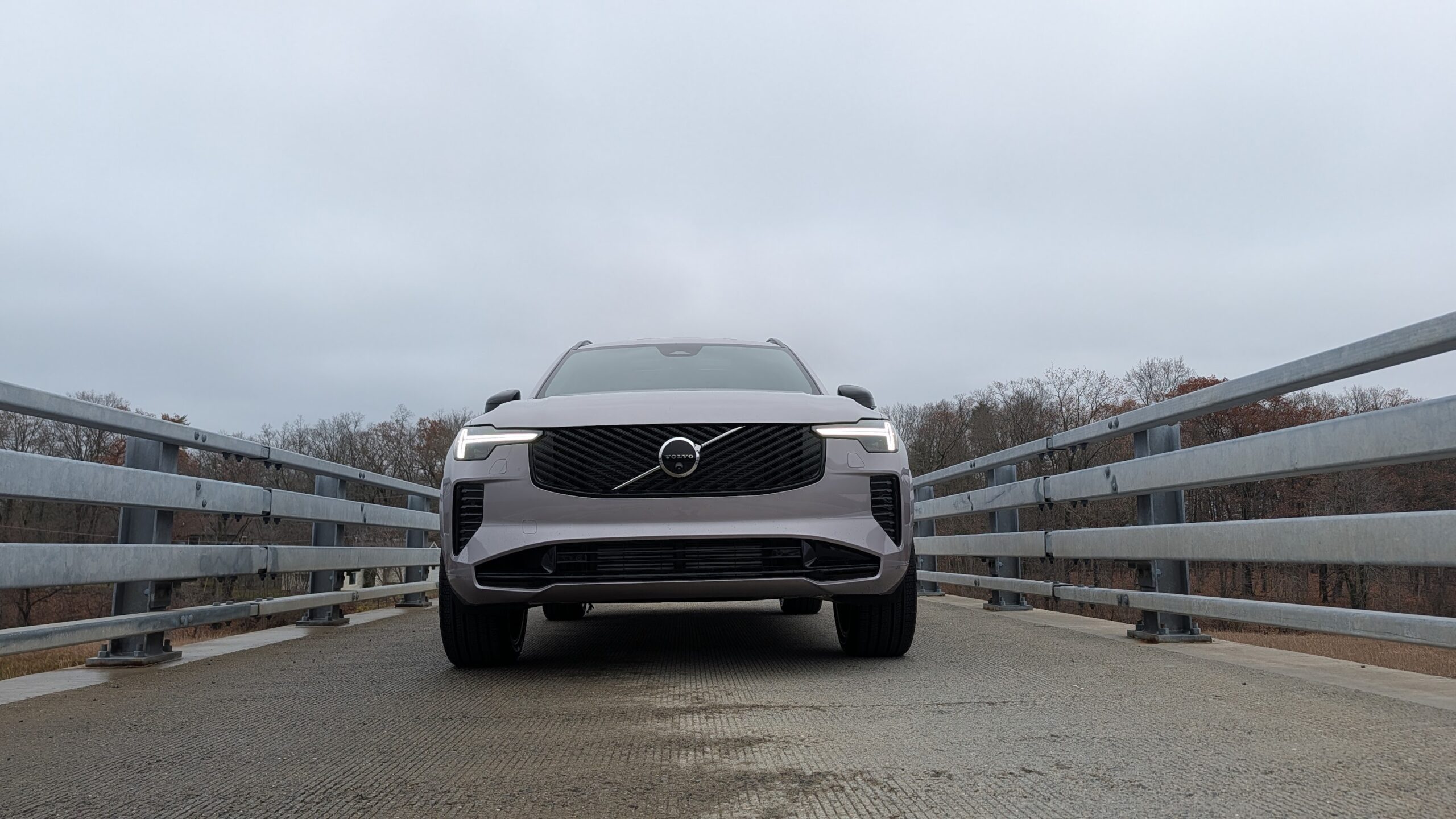 Low angle front view of a Volvo XC90