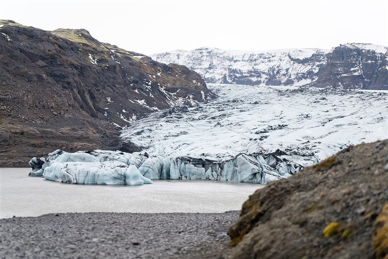 Sólheimajökull in Iceland on the EastWest tour.