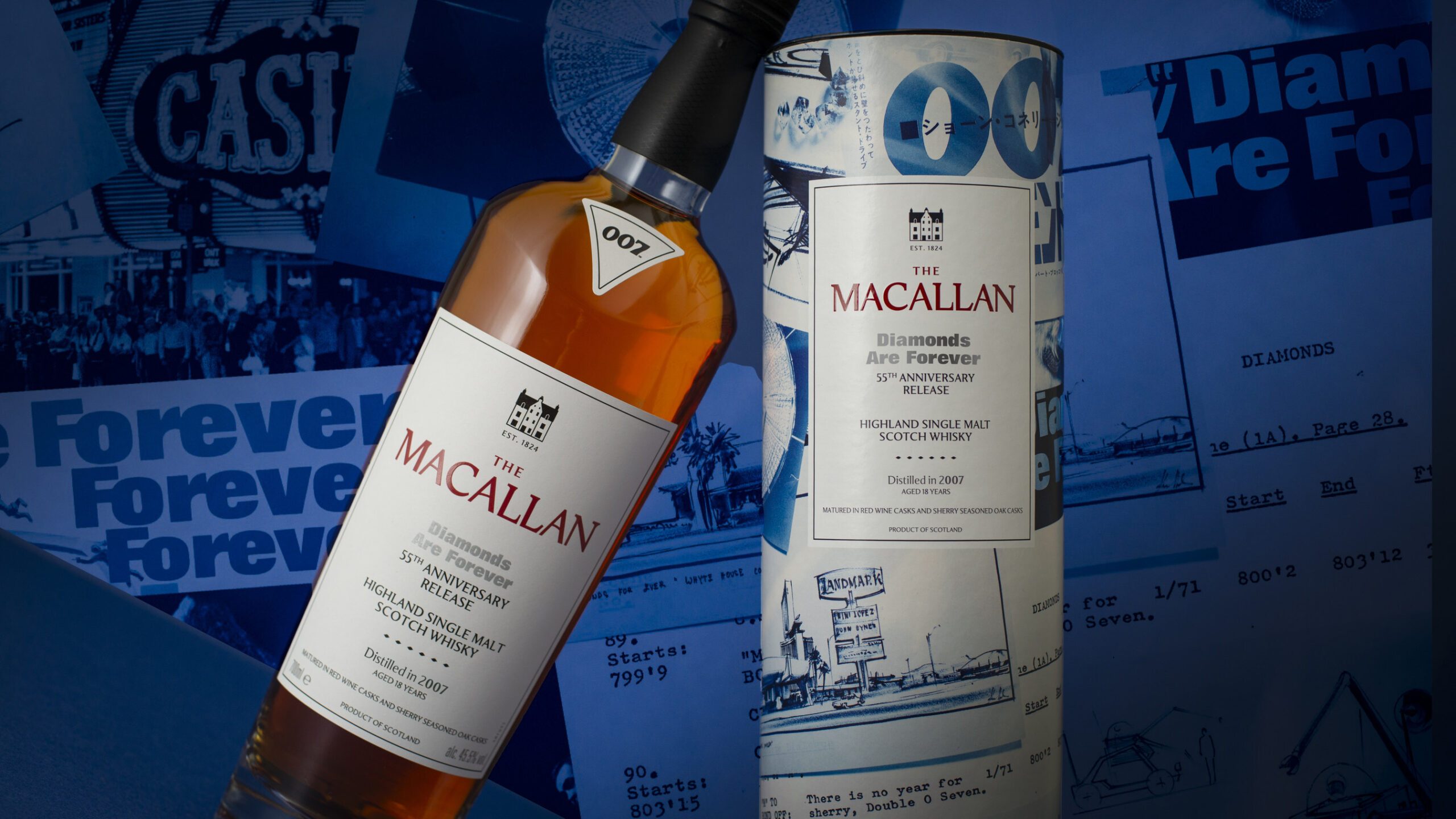 MACALLAN 007 55周年記念　ウイスキー 700ml The Macallan is releasing a new whisky in honor of James Bond
