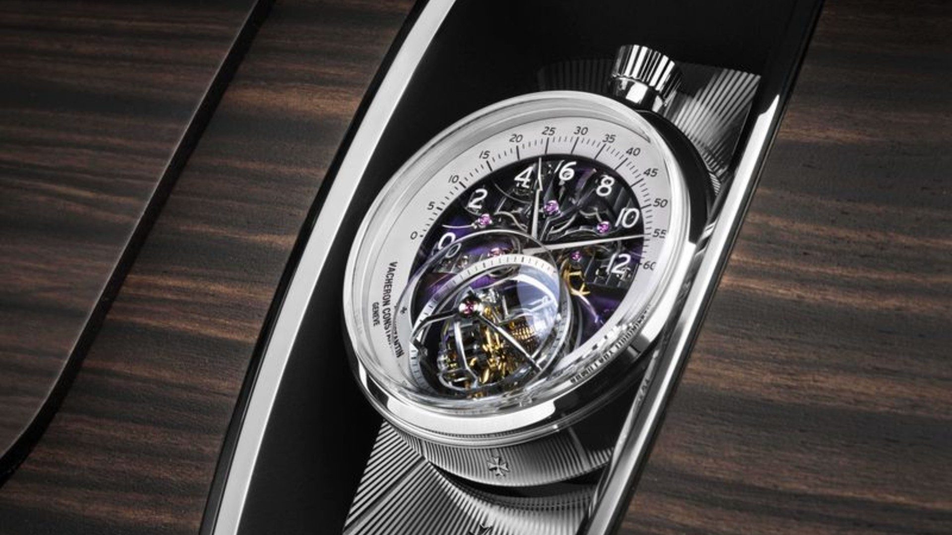 A Vacheron Constantin watch built into a Rols-Royce dashboard