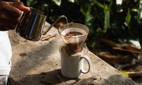 Manual coffee grinder setup