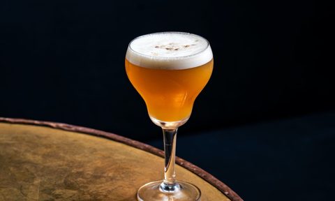 Hojicha Carajillo cocktail.