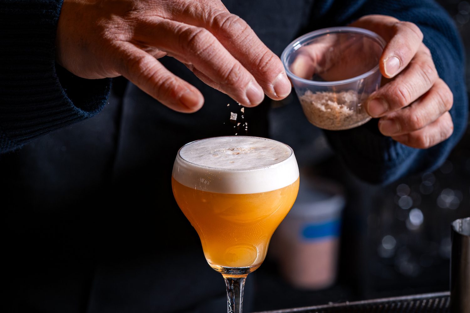 Hojicha Carajillo cocktail.