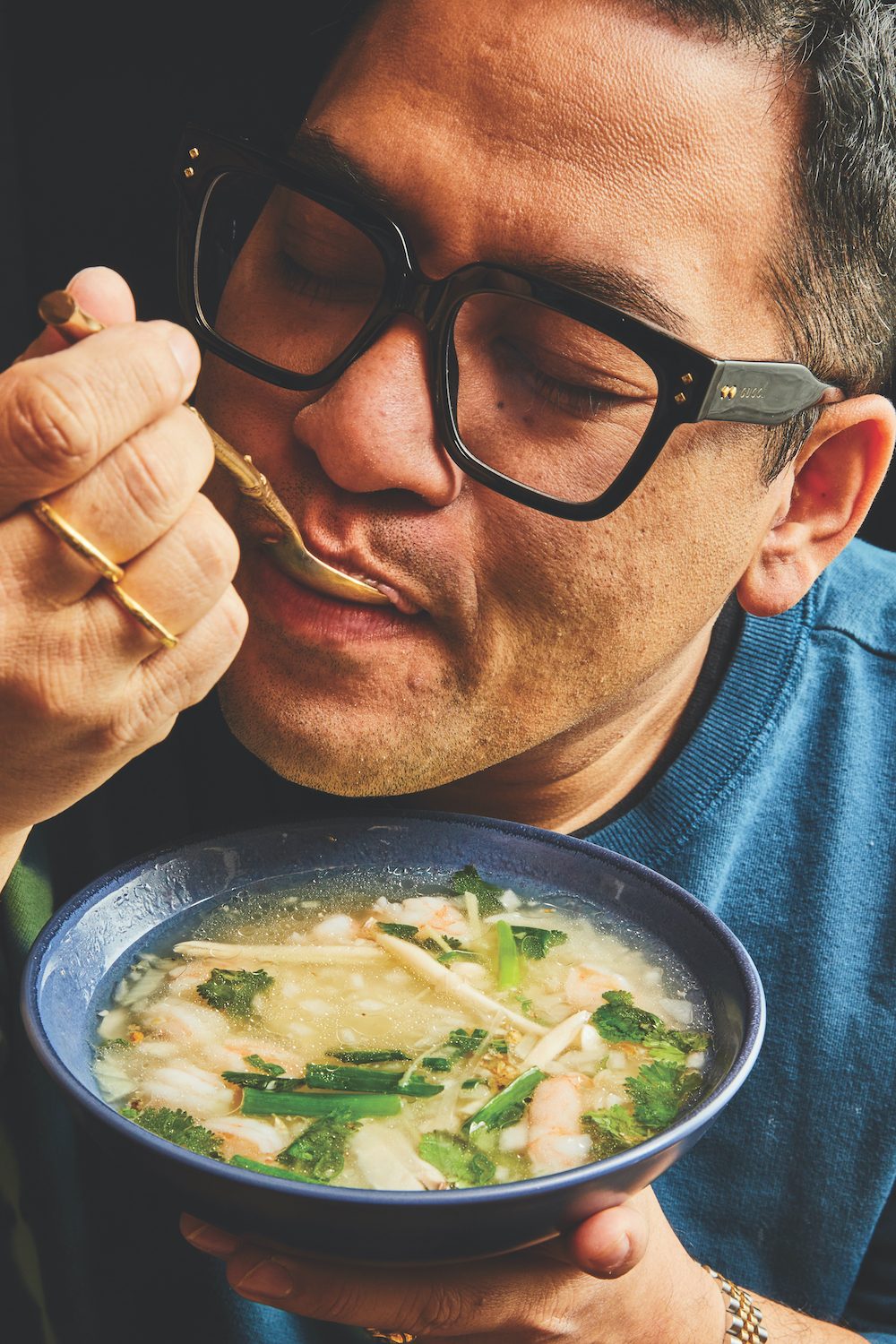 Mom's Khao Thom soup.