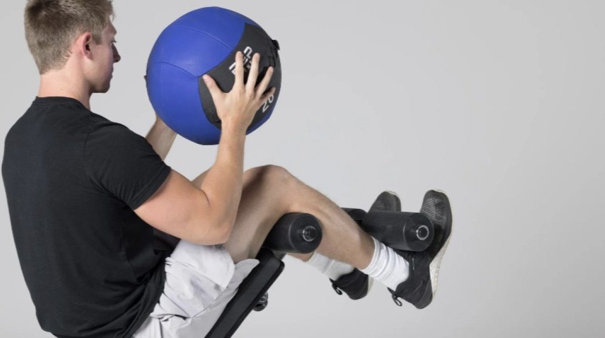 Rep Fitness Blue medicine ball sit up