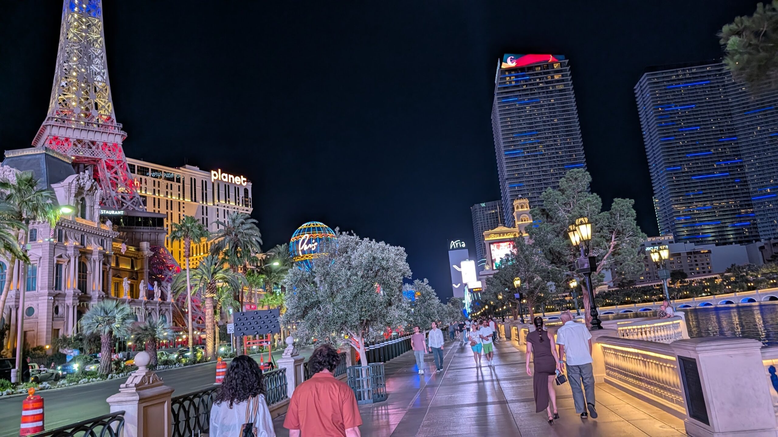 The Las Vegas strip at night