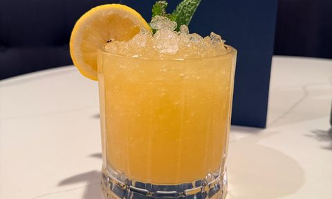 Peach Julep cocktail.