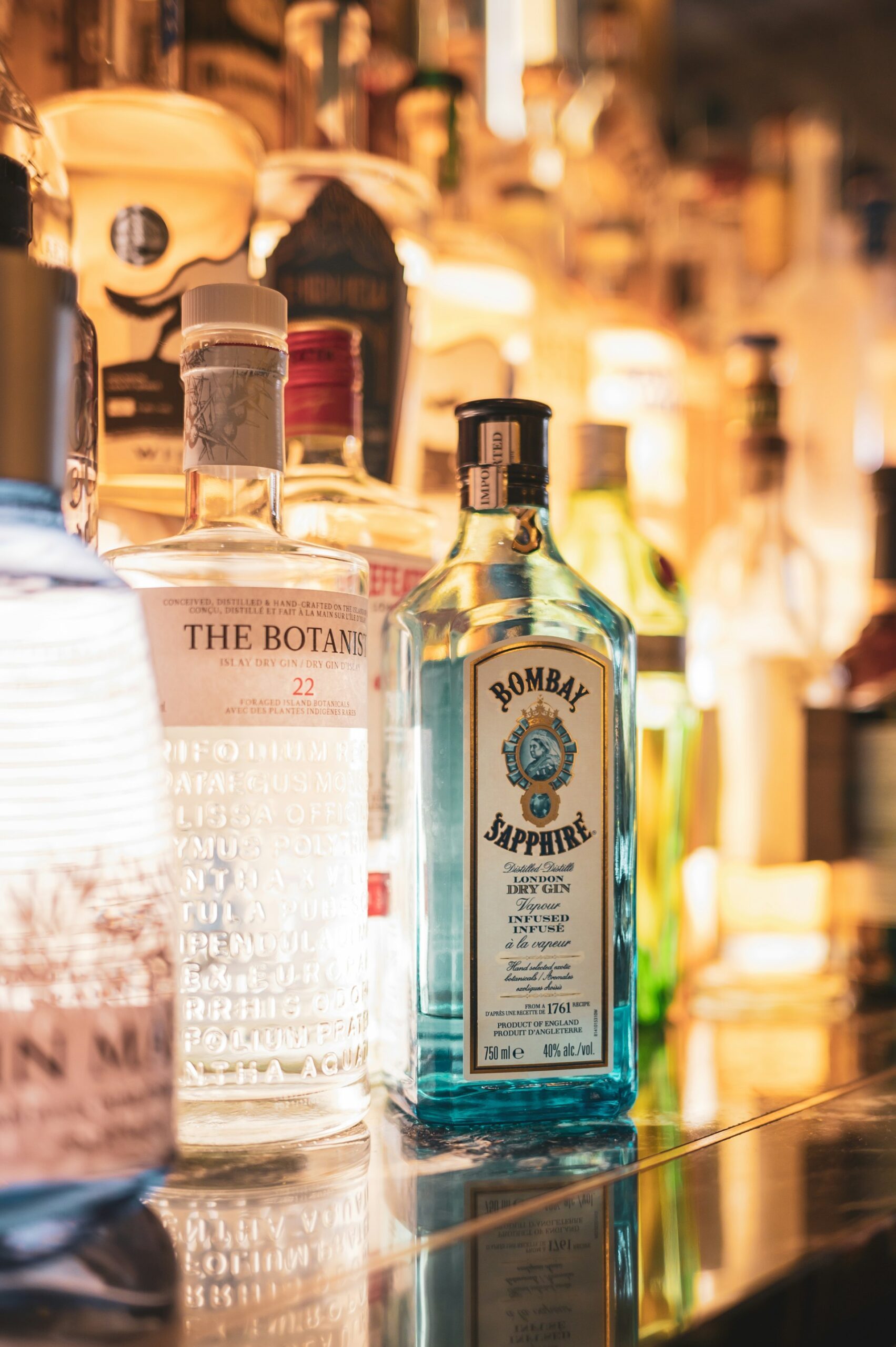 Gin bottles