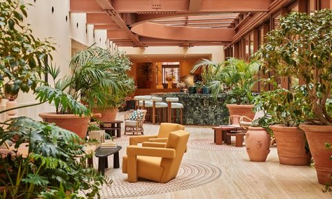 the lobby at Six Senses Rome