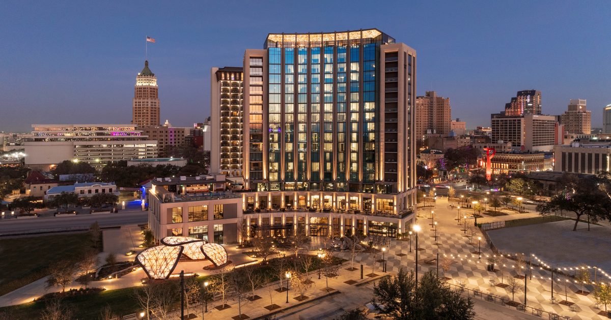 Downtown San Antonio’s newest luxury hotel brings butterfly-inspired design and dazzling public art to the historic River Walk