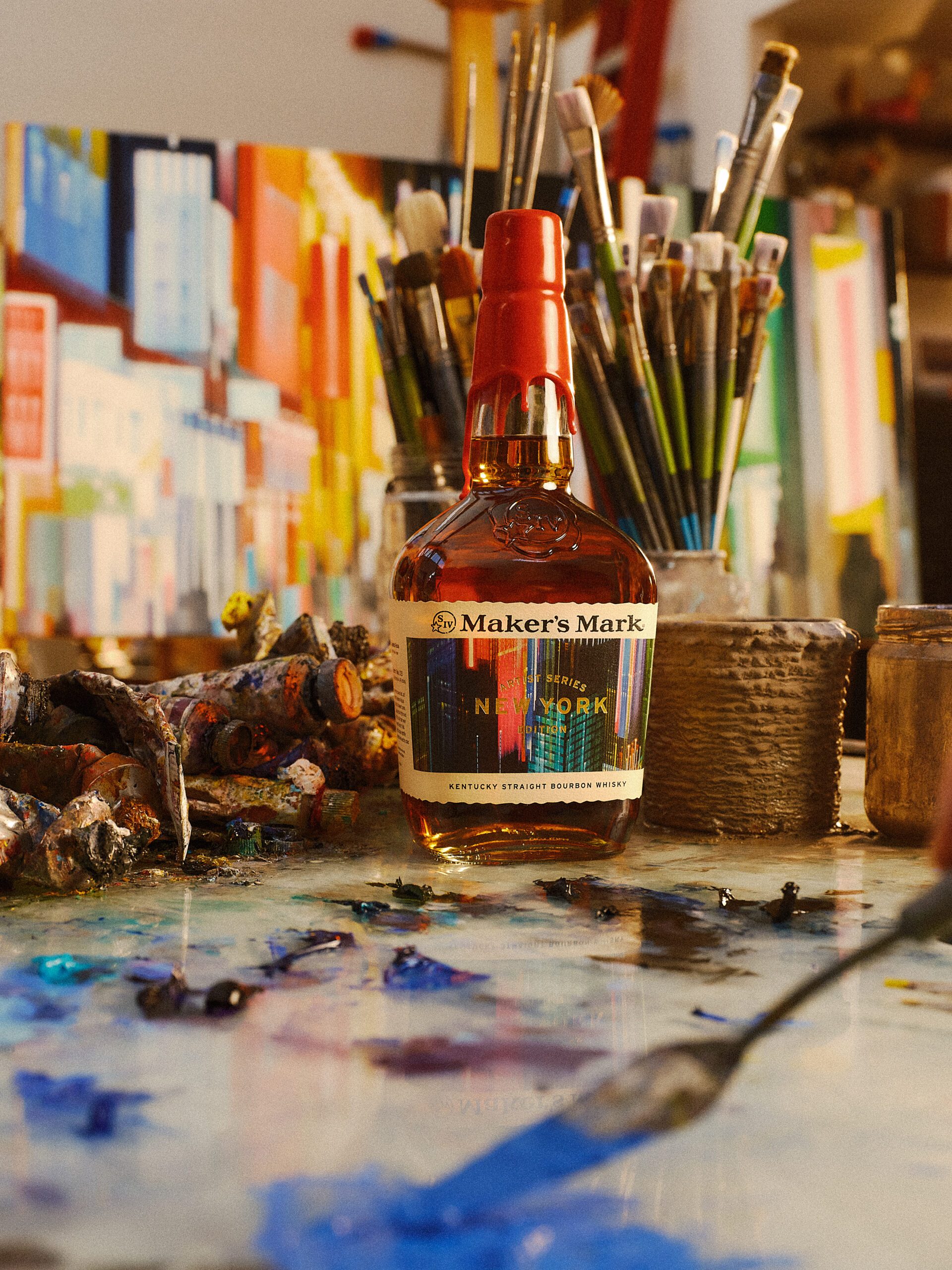 Paint Container, Brush, Bottle