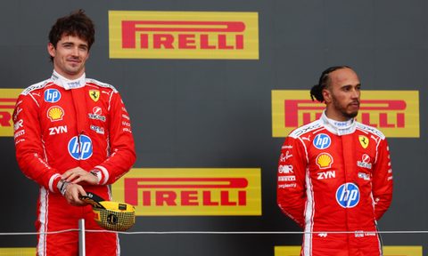 Charles Leclerc and Lewis Hamilton
