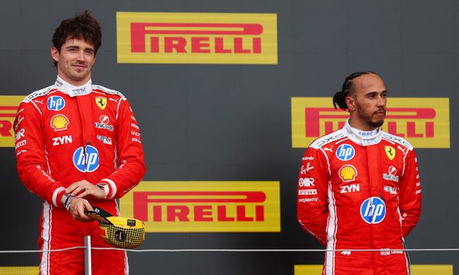 Charles Leclerc and Lewis Hamilton