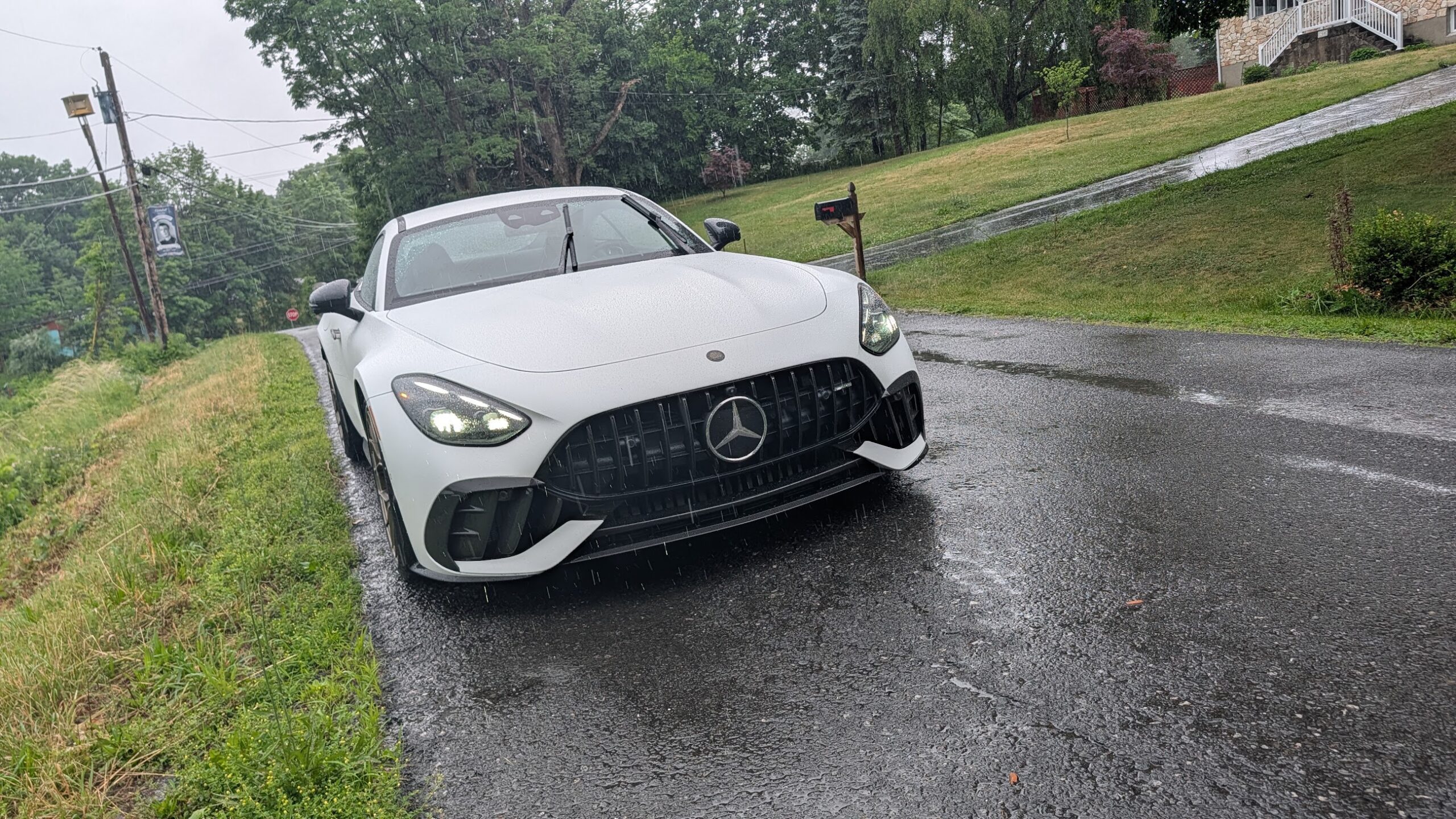 Front view of a Mercedes-AMG GT 63