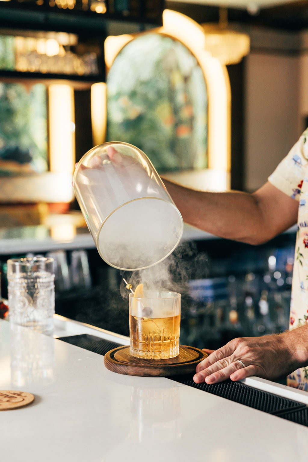 cocktail at a bar