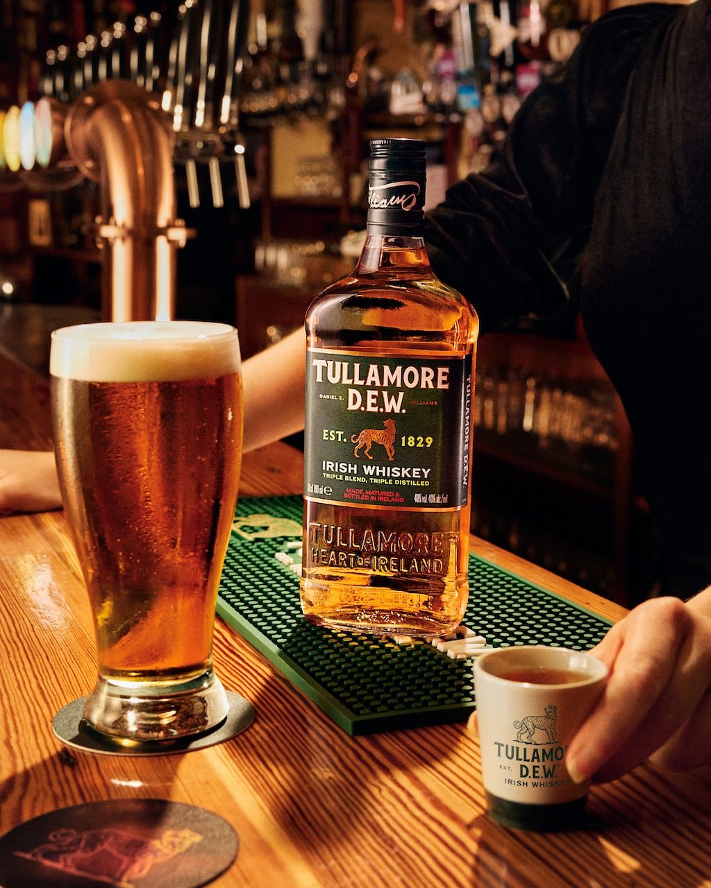 Tullamore D.E.W. and beer