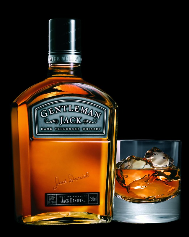 even a gentleman appreciates good cocktail gj bottle with rocks glass