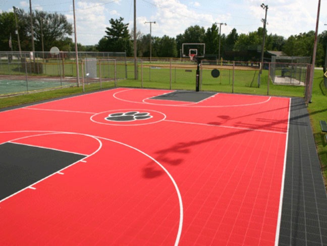 Hot Sales Red Modular Outdoor Basketball Court /Portable Tennis