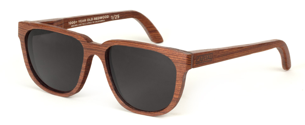 Capital Eyewear Limited Edition Reclaimed Redwood Sunglasses Train Tracks Rare Buy Purchase Cool Eyewear Mens Designer