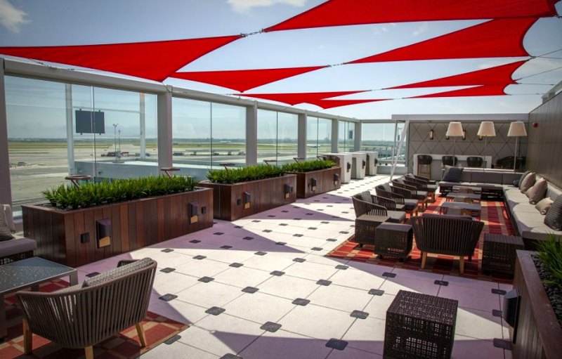 architectural digest and delta team up for new outdoor sky deck at jfk airport bar