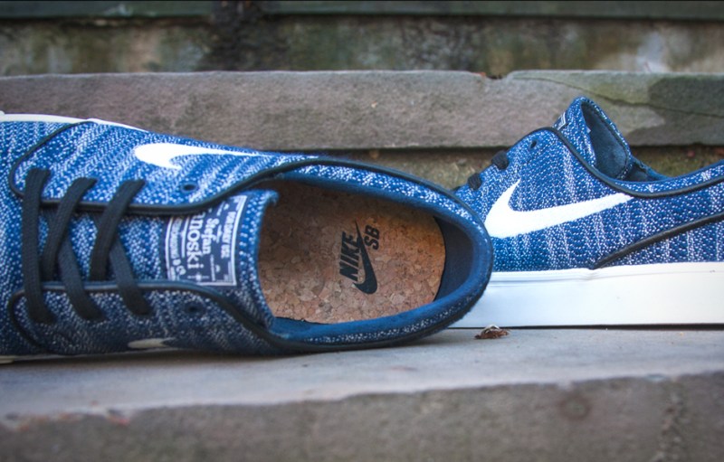 Janoski cork insoles on their side